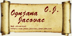 Ognjana Jačovac vizit kartica